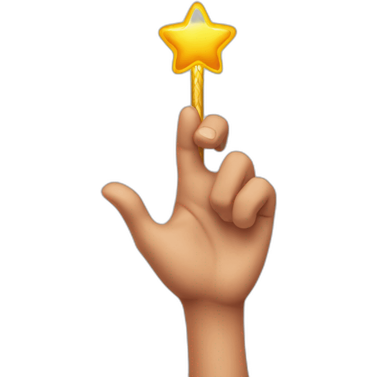 hand with a magic wand emoji