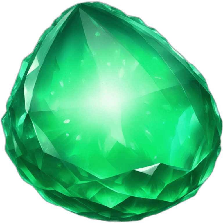 Emerald magic crystal dragon egg with an s inside  emoji