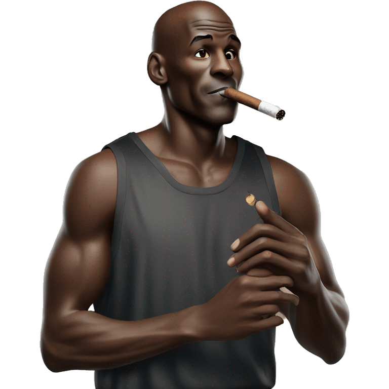 Michael Jordan smoking a cigar  emoji