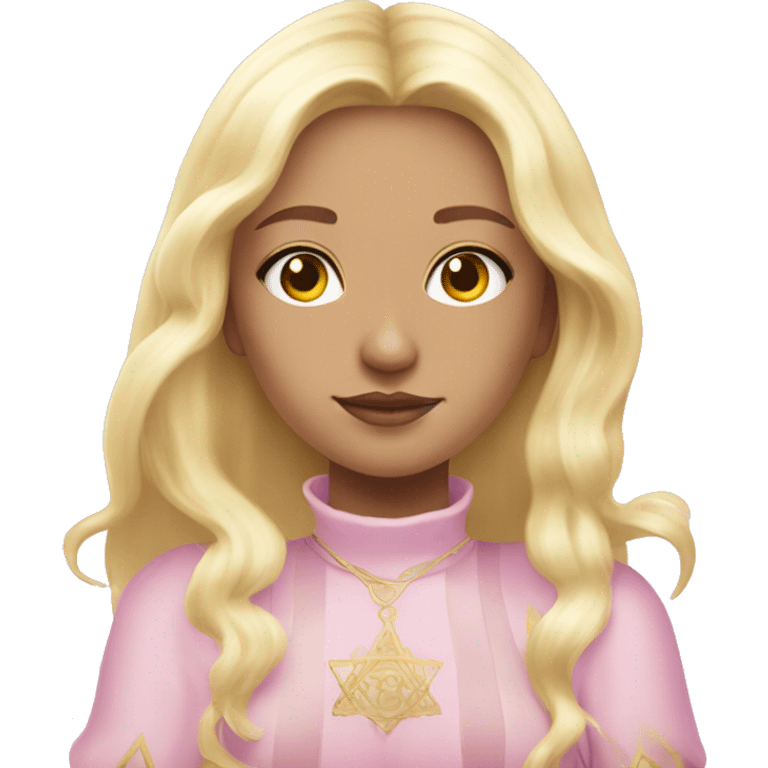 light pink tarot cards magic blonde girl emoji