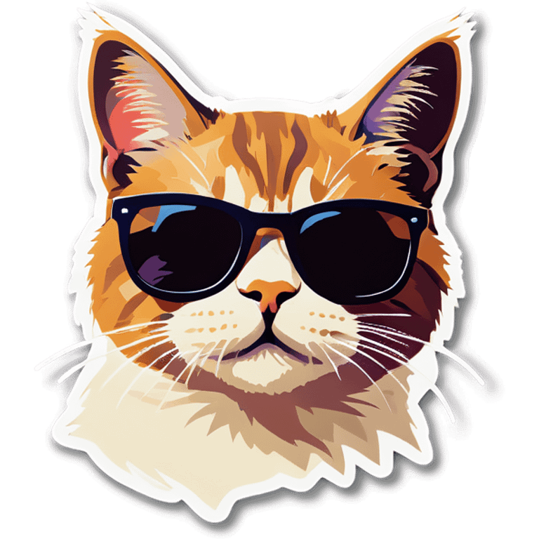 Cat with sunglasses emoji