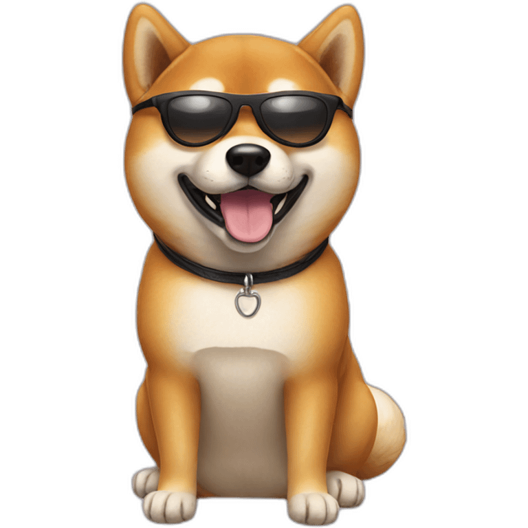 shiba with sunglasses emoji