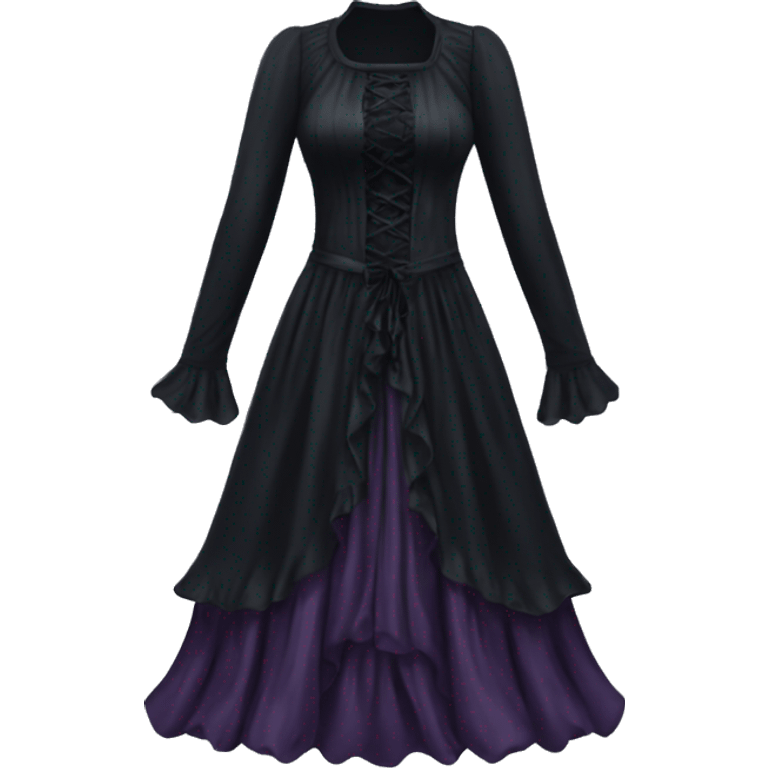 gothic flowy witch dress emoji