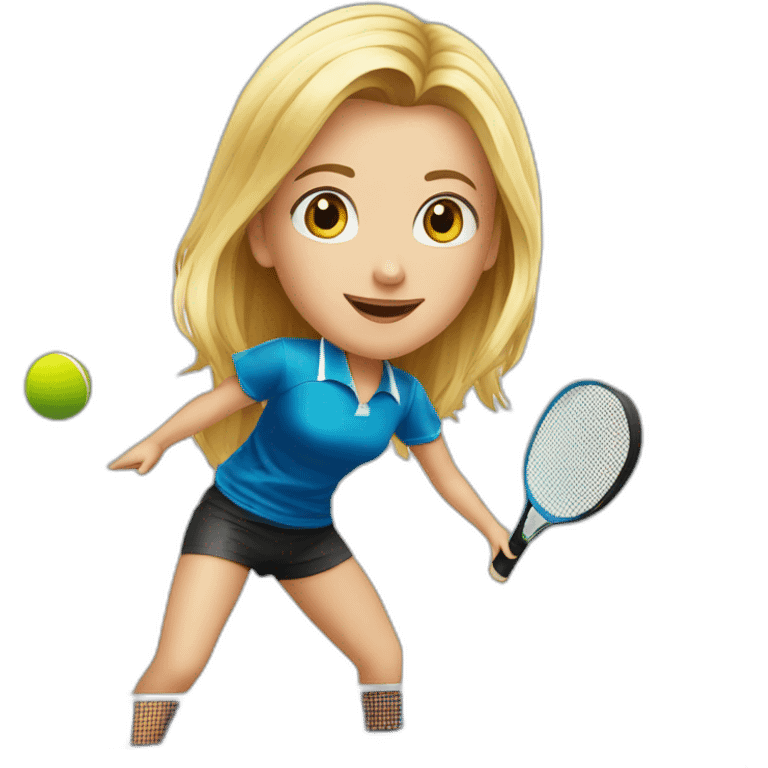 table-tennis-player-blondy-girl-with-rocket emoji