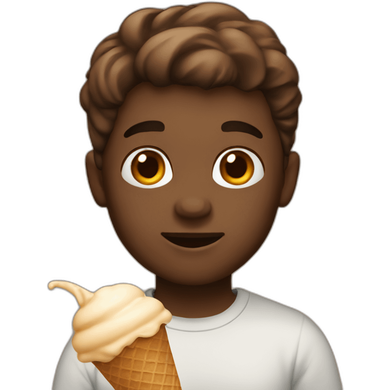 brown-icecream-boy emoji