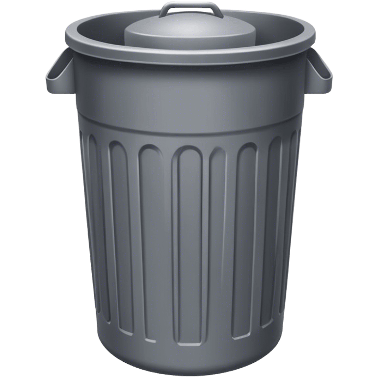 A simple trash can emoji with a rectangular or cylindrical shape, an open or closed lid, and a neutral color like gray or silver. The design is minimalistic with no extra details emoji