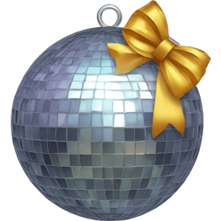 disco ball with bow emoji