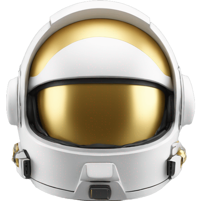 astronaut modern helmet only from front with gold visor emoji