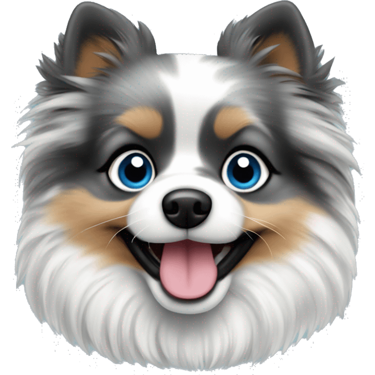 Blue Merle Pomeranian puppy emoji