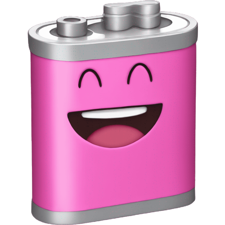 pink battery half full emoji