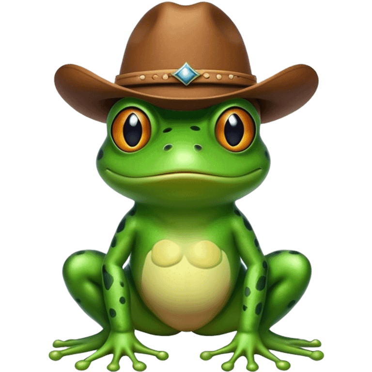 Cowboy frog emoji