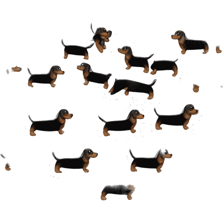 Wiener dog black emoji