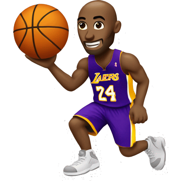 Kobe Bryant playing basketball  emoji