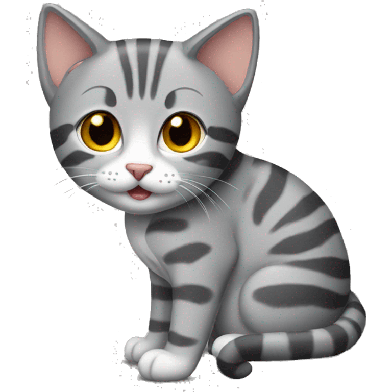 grey tabby cat emoji