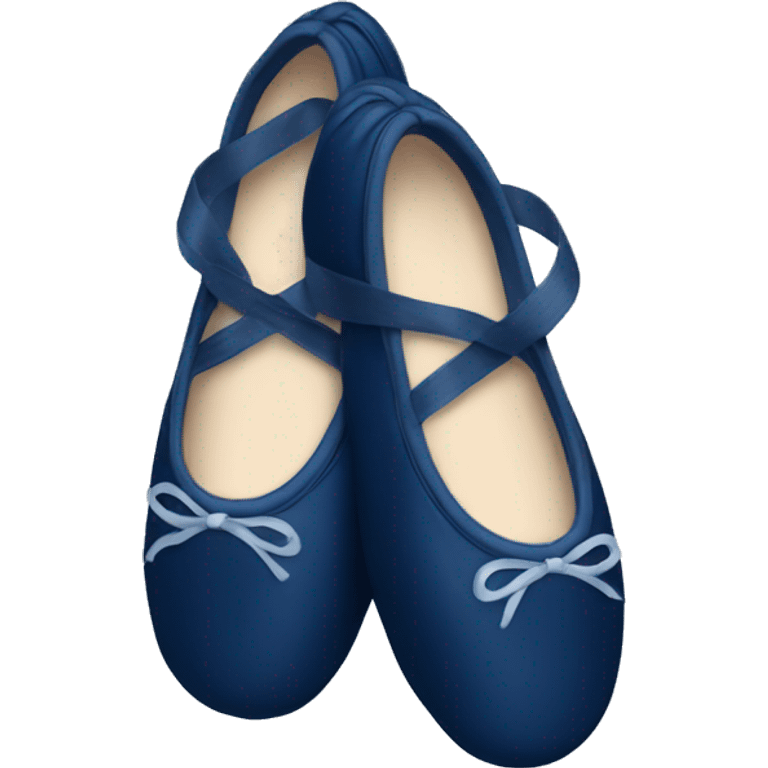 Navy blue ballet shoes  emoji