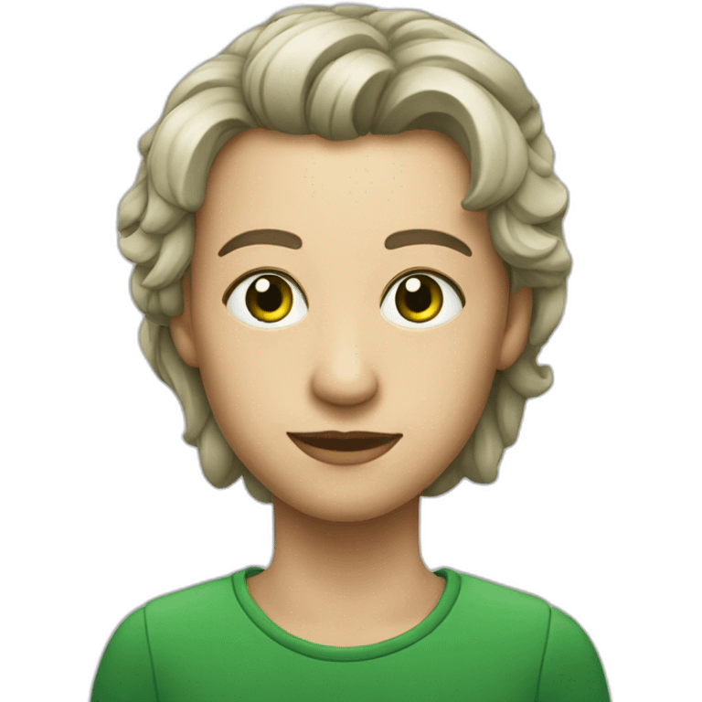 Loira olhos verdes emoji