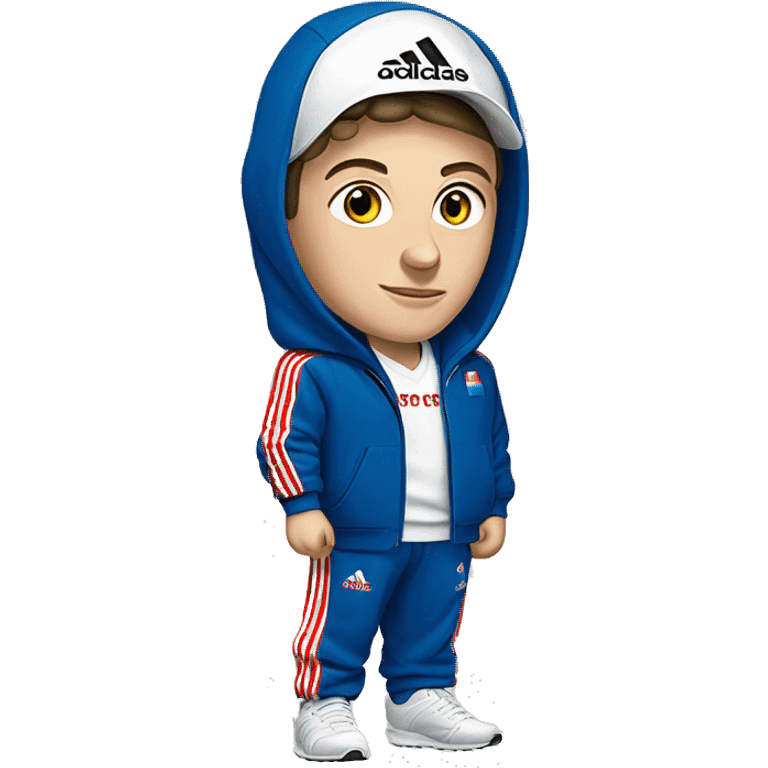 Russian teen gopnik in adidas suit emoji