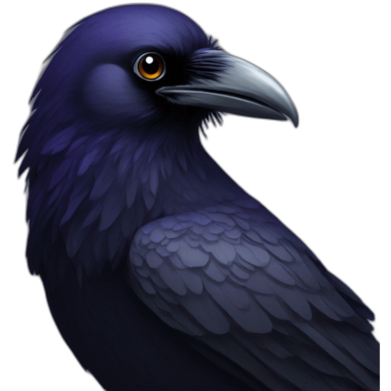 raven head shot emoji