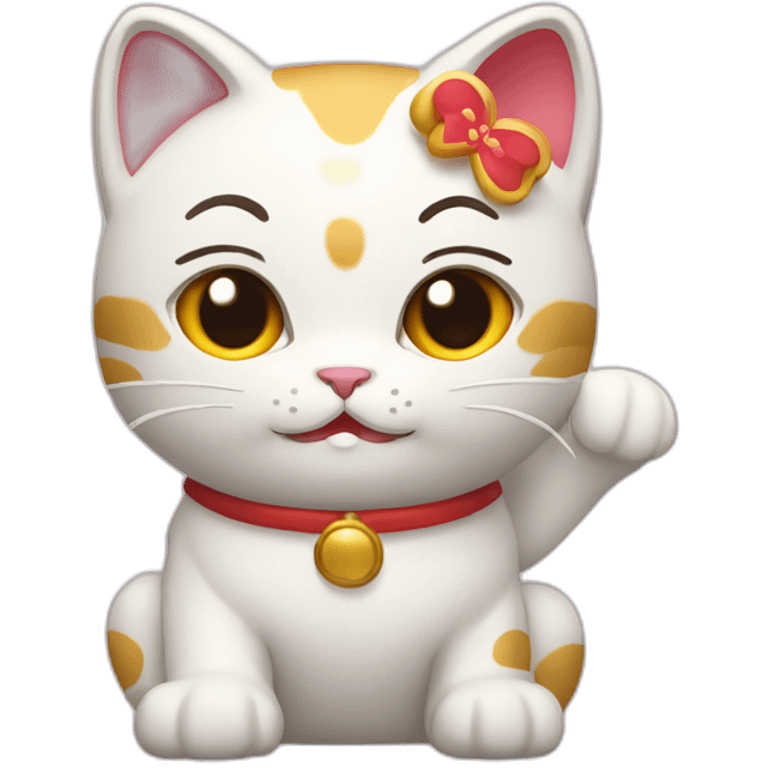 Lucky cat Japanese emoji