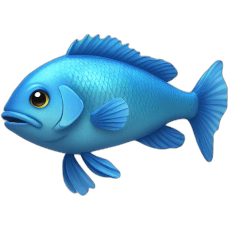 Blue fish emoji