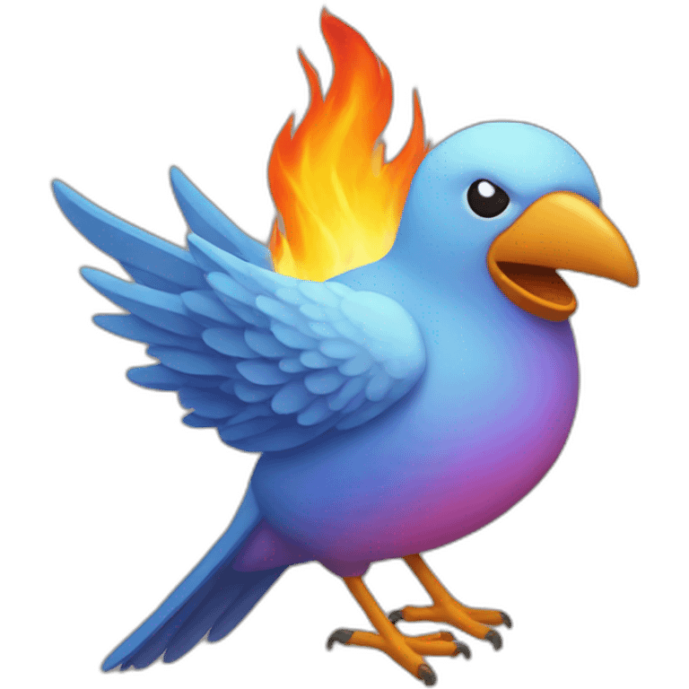 bird on fire emoji