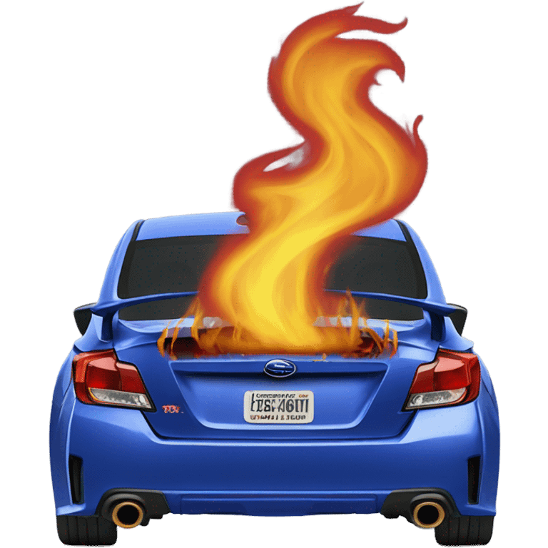 2022 Subaru WRX shooting flames from exhaust emoji