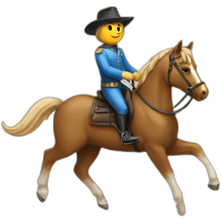 Un Chat sur un cheval emoji