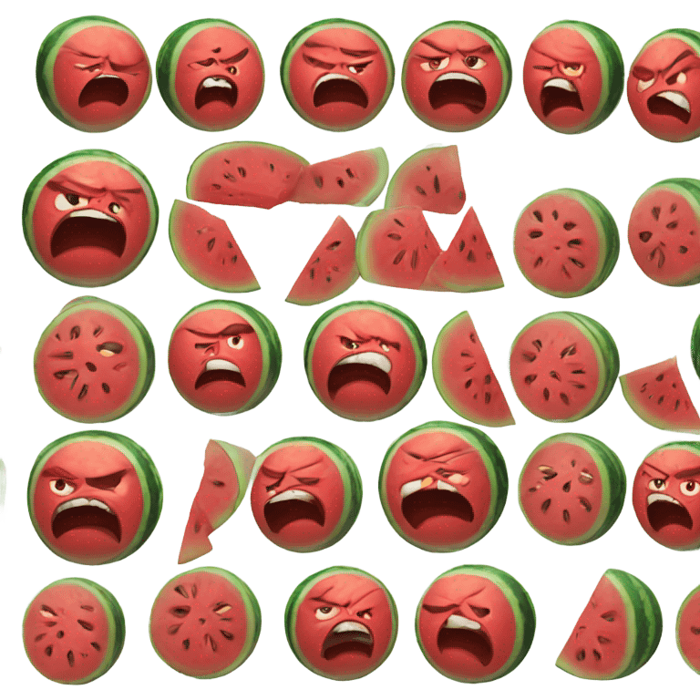 Angry watermelon  emoji