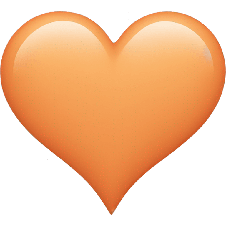 Pastel Orange colored heart emoji