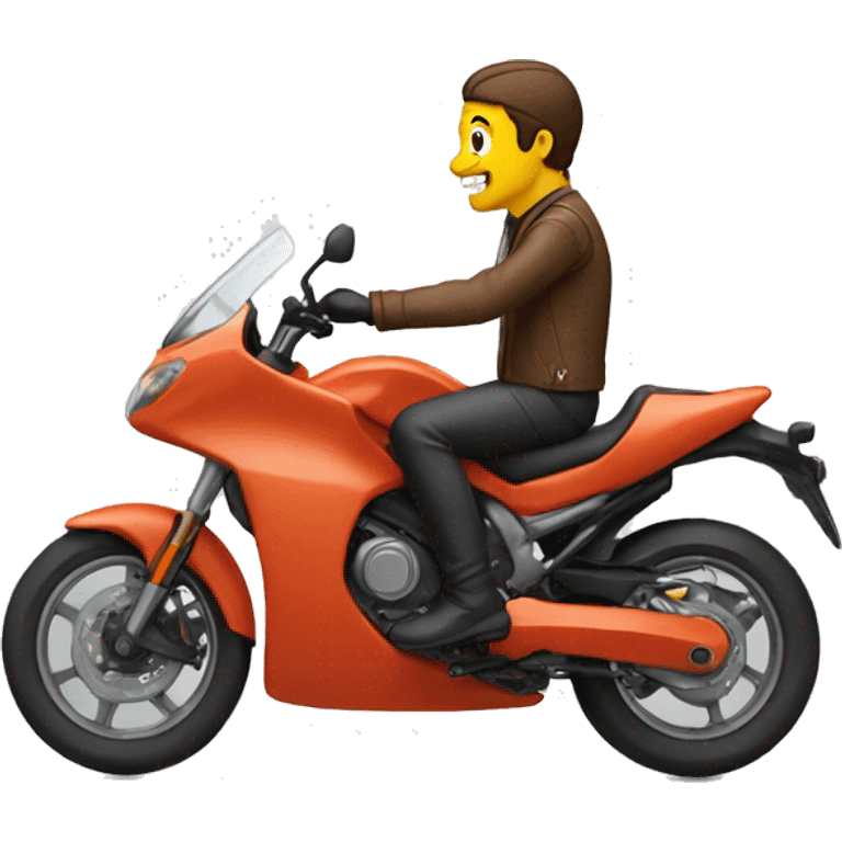 Livreur en moto emoji