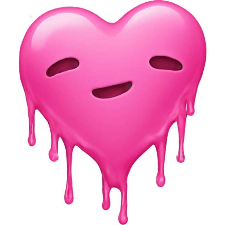 A pink melting heart   emoji