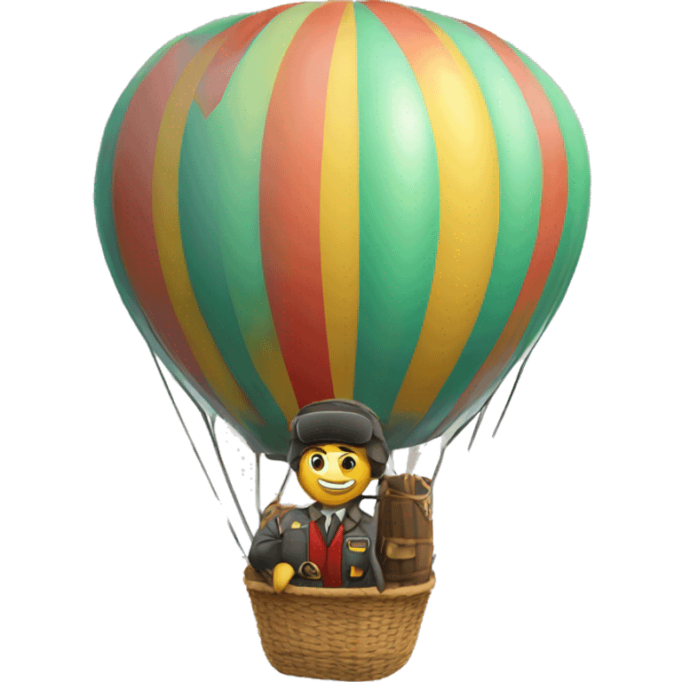 Hot air balloon with pilot emoji