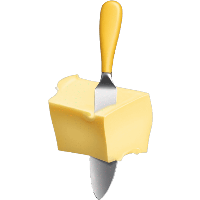 A curl of margarine on the tip of a butter knife emoji