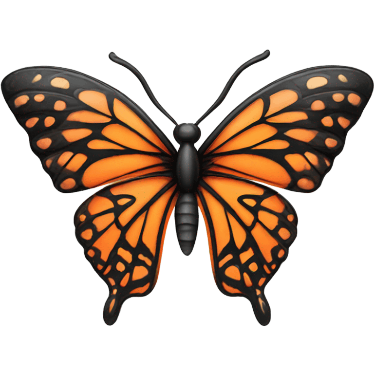 Butterfly orange emoji