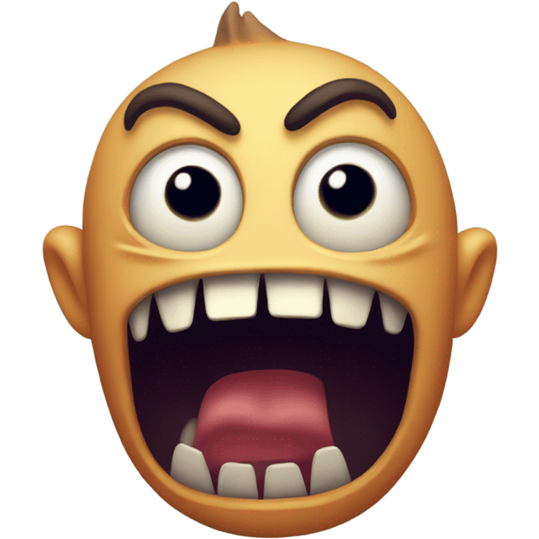 Horrified monster emoji