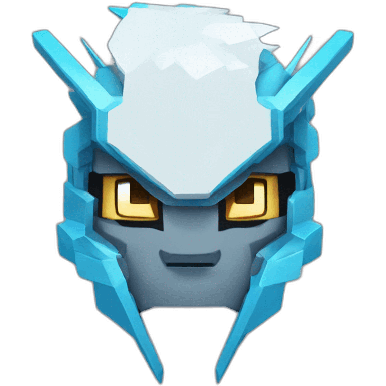 Minecraft Articuno Cyberpunk Head emoji