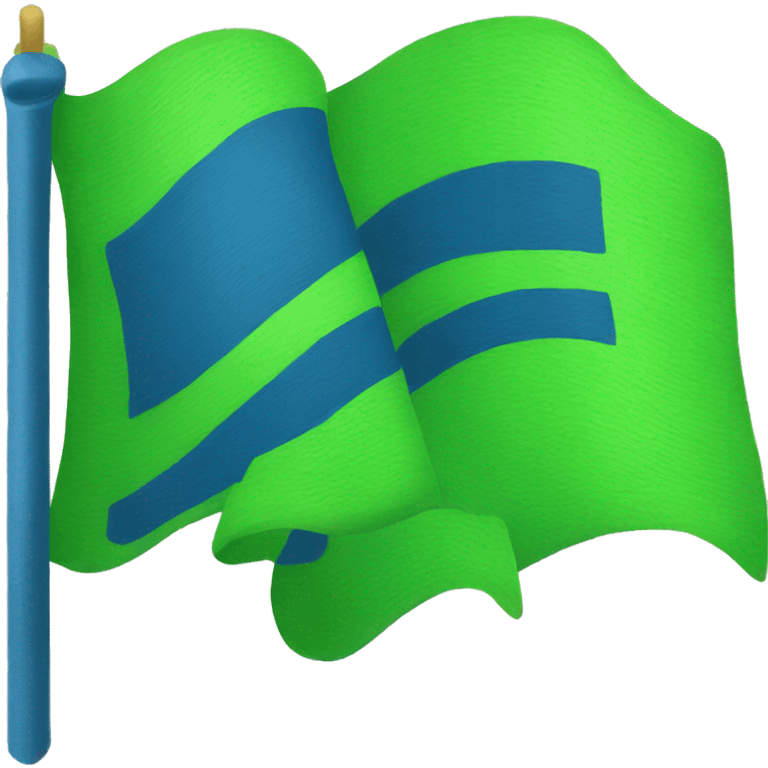 Bandera azul y verde  emoji