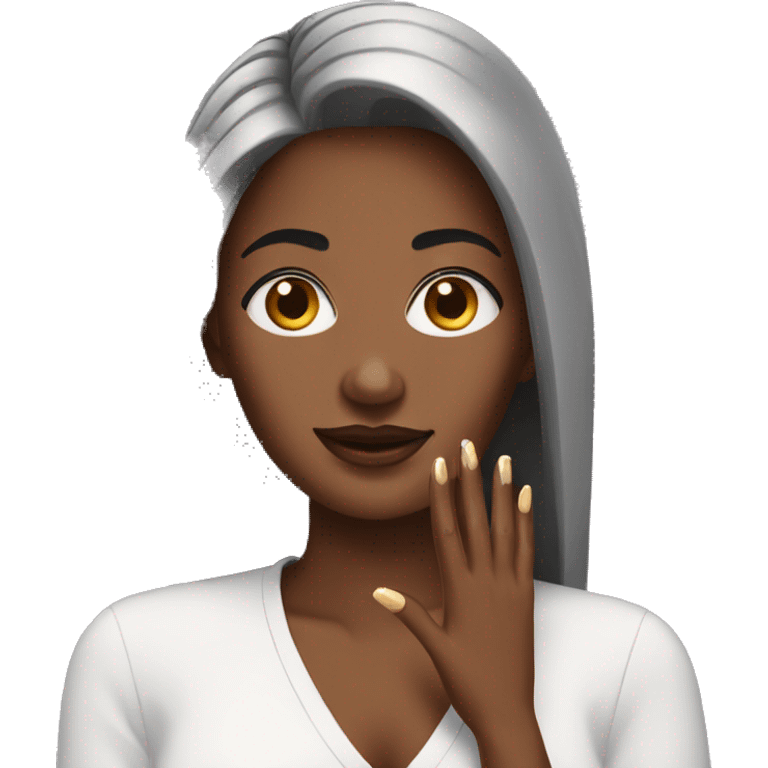 Woman with new nails  emoji