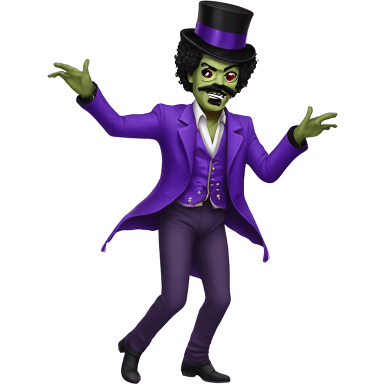 prince purple rain zombie dancing with gable moustache emoji