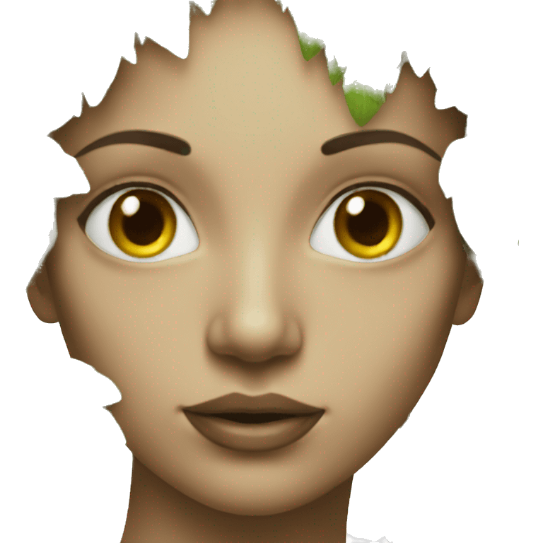 driade tree woman face emoji