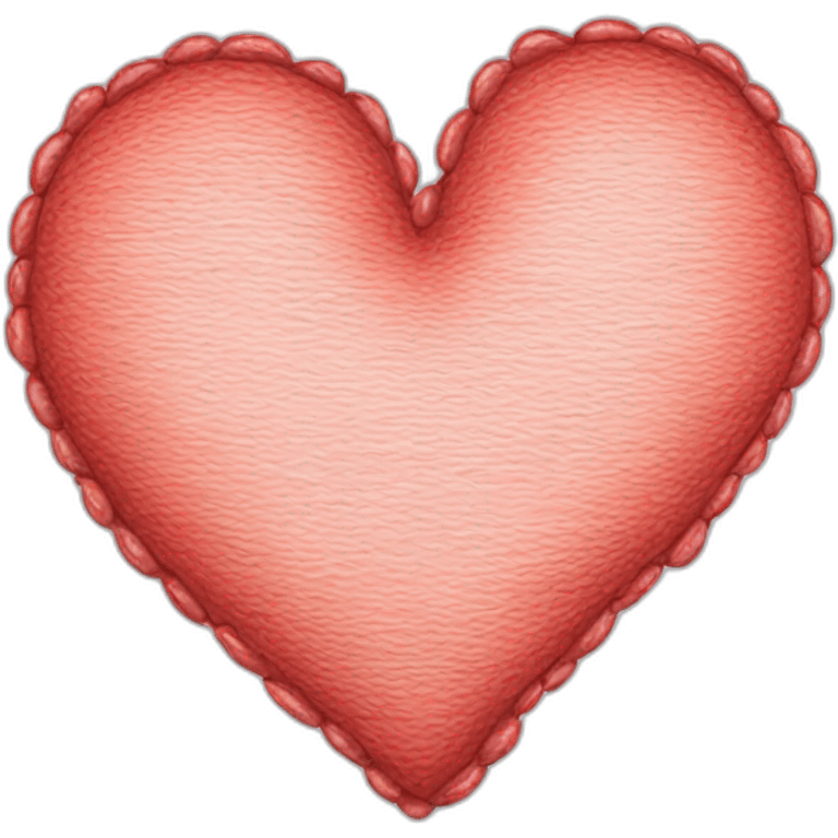 Red heart drawn by hand emoji