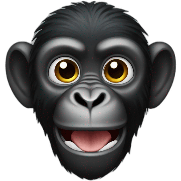 Black monkey emoji