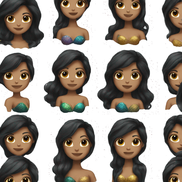 mermaid with black hair emoji