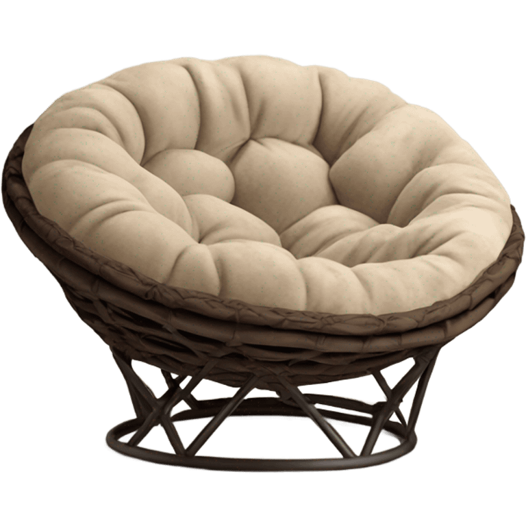 Brown papasan chair cosy emoji