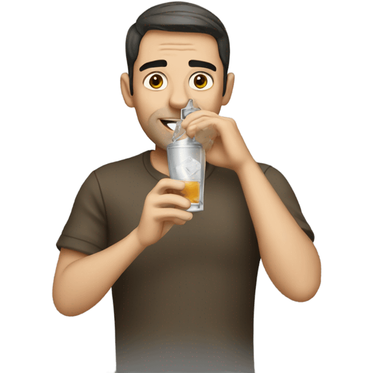 guy drinking vodka emoji