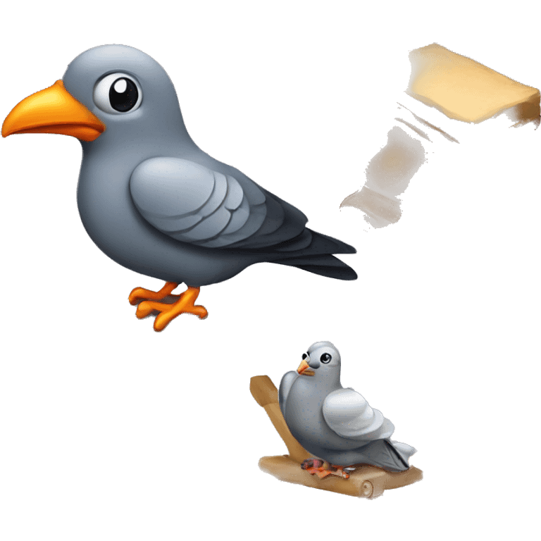 Pigeon and anvil emoji