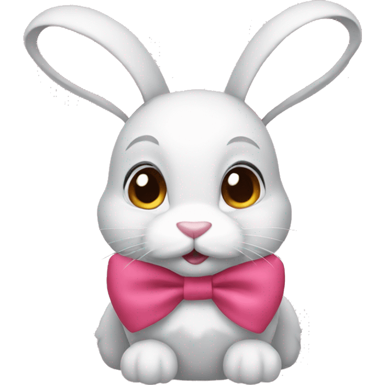 Bunny with bows emoji