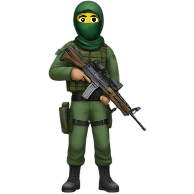 hamas fighter with rifle emoji