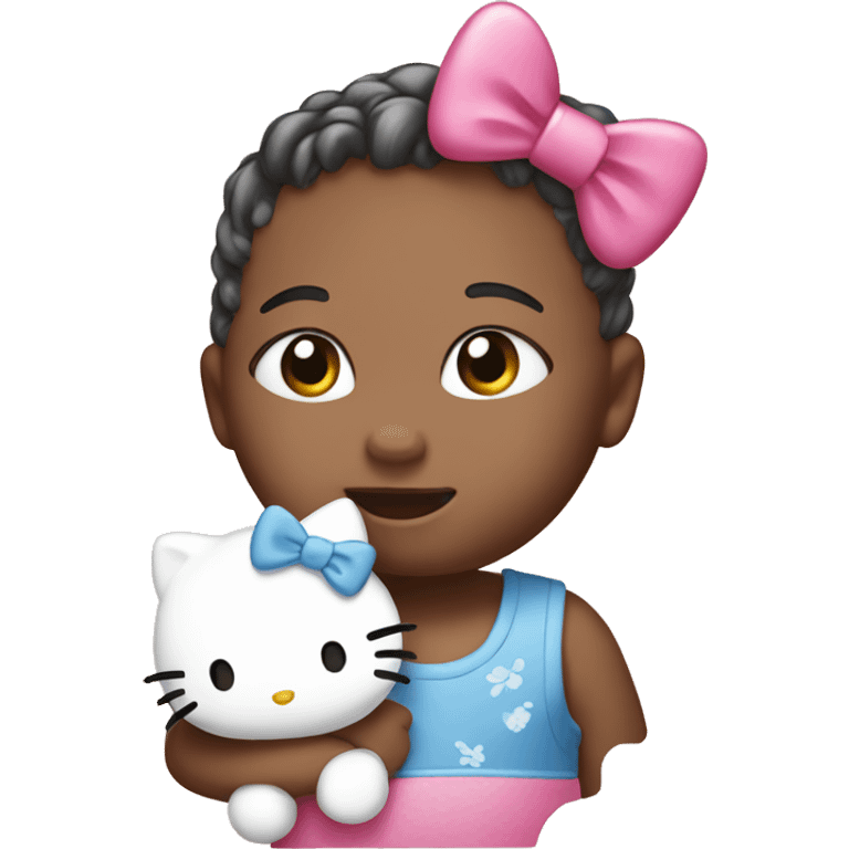 hello kitty with a baby emoji