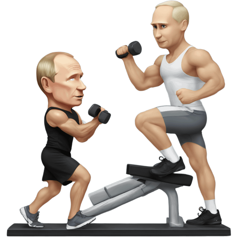  working out with Vladimir Putin  emoji